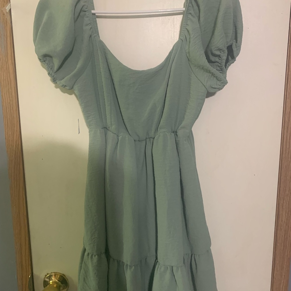 Altar'd State Sage Green Mini Dress